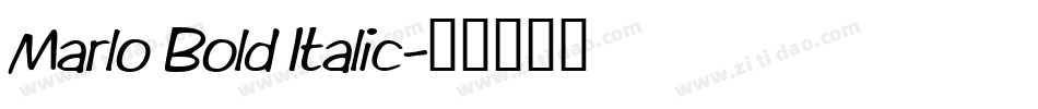 Marlo Bold Italic字体转换